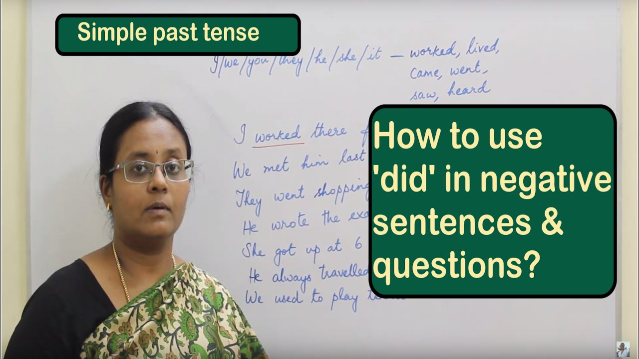 Simple Past Tense in Tamil | Usage of Did | Spoken English Through Tamil | English with Vennila