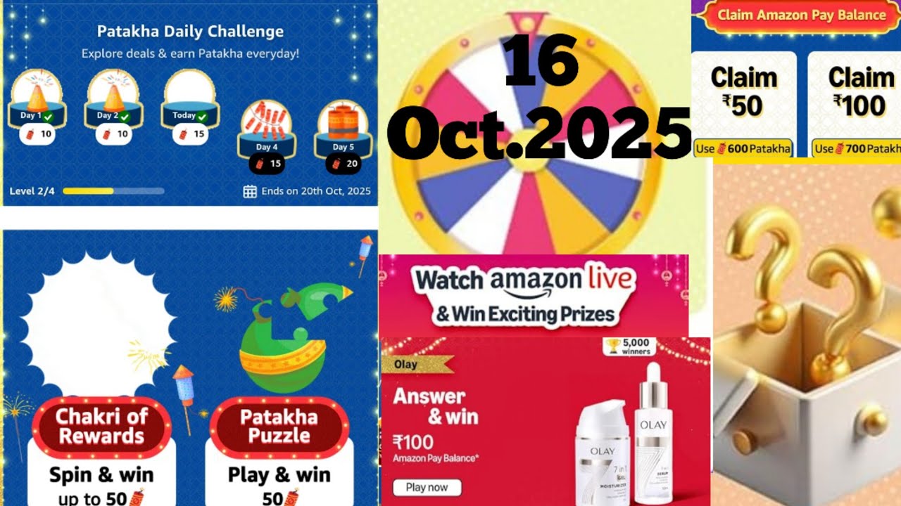 Amazon Patakha Daily Challenge Quiz Amazon Olay Quiz Answer Today Amazon Pay Balance Amazon all Quiz