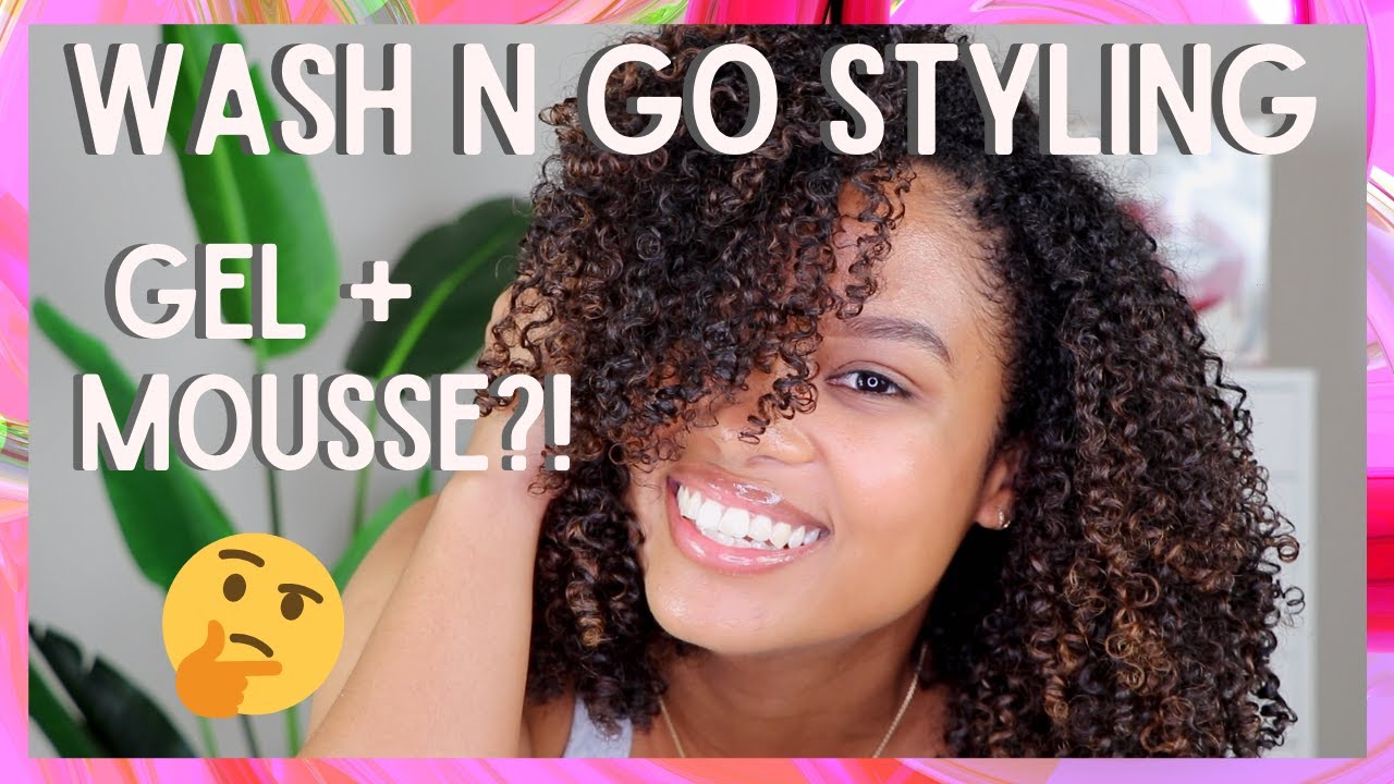 wash n go styling with gel AND mousse?! | wash day experiment