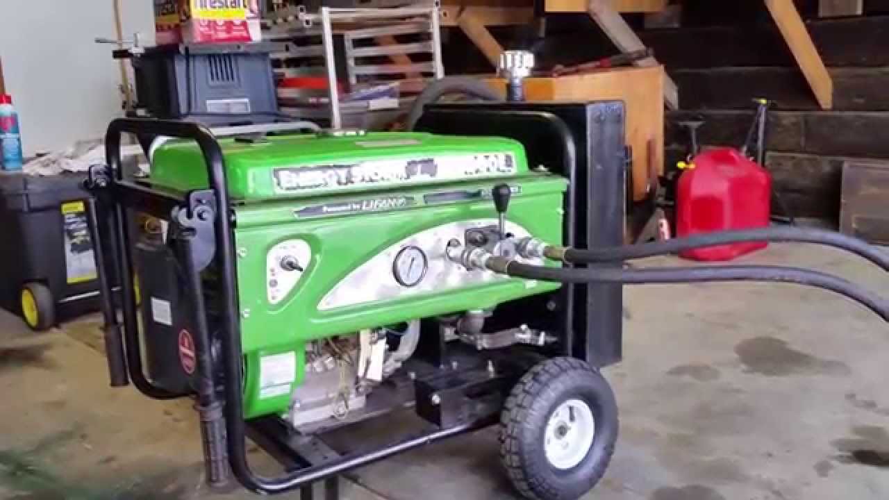 Homemade hydraulic power pack.