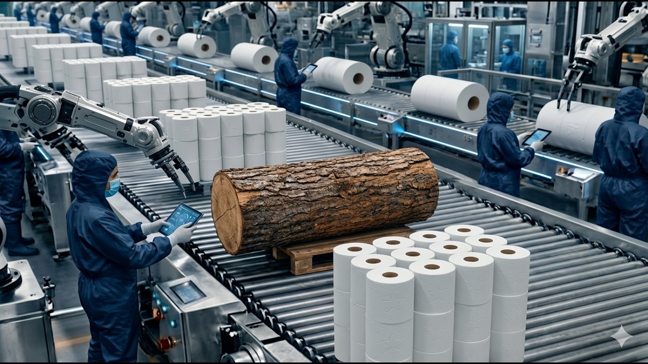 You’ll Be Shocked: How Charmin Turns Giant Wood Logs Into Ultra-Soft Toilet Paper (Full Process)