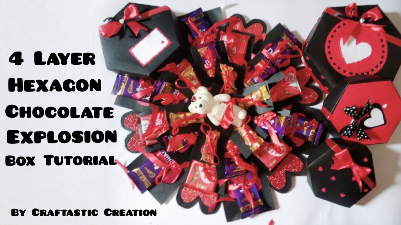 Homemade Hexagonal Chocolate Explosion Box Tutorial | How To Make  Chocolate Explosion Box At home.