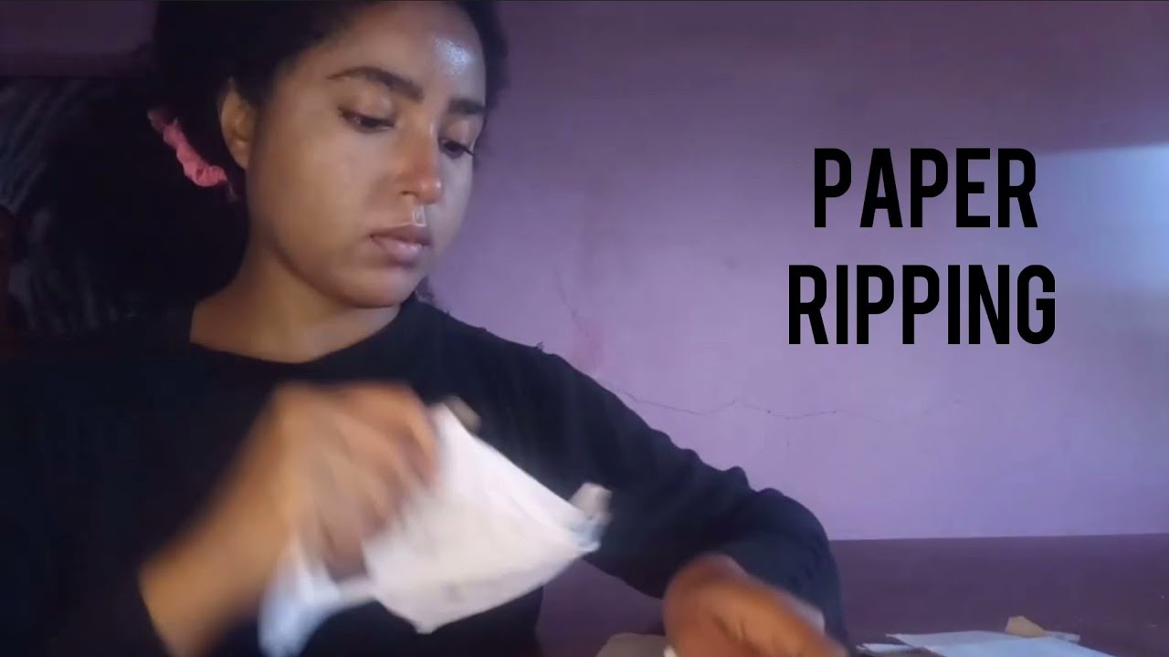 ASMR | Paper ripping and sorting (soft spoken)