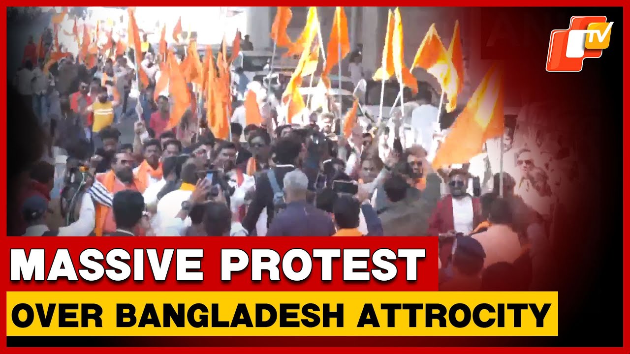 Protests Erupt Outside Bangladesh High Commission In Delhi Over Lynching Of Hindu Man