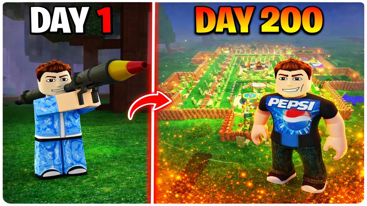 Я построил ЭТО за 200 дней в 99 Ночей в лесу Roblox