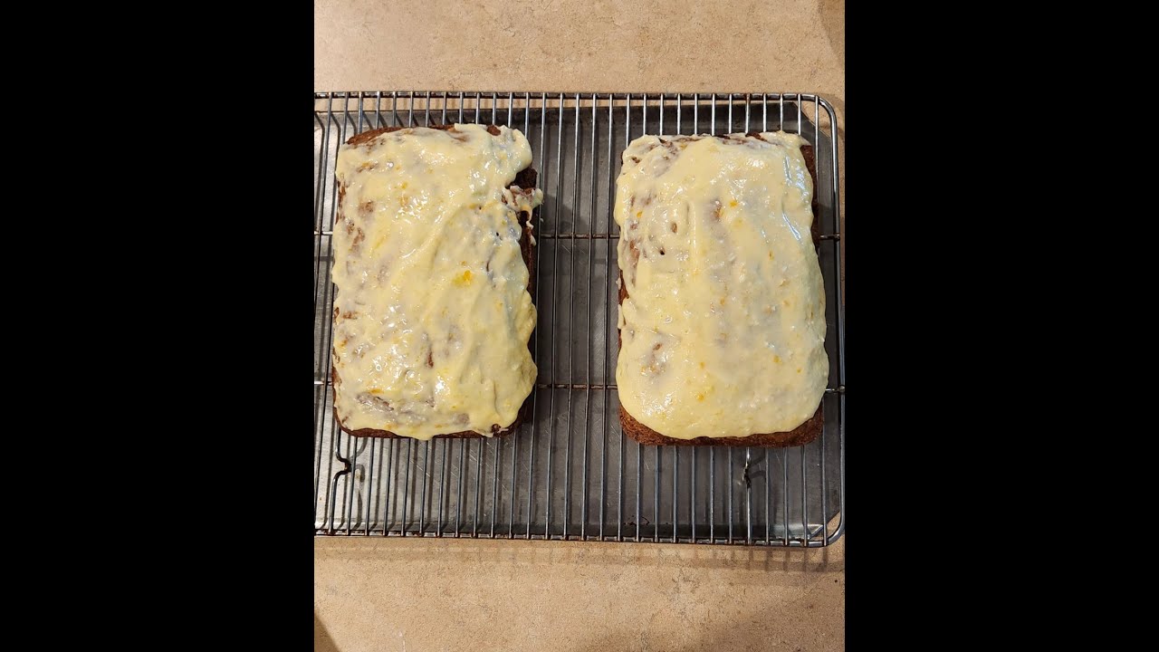 Chocolate Chip Orange Zucchini Bread with Orange Buttercream Icing