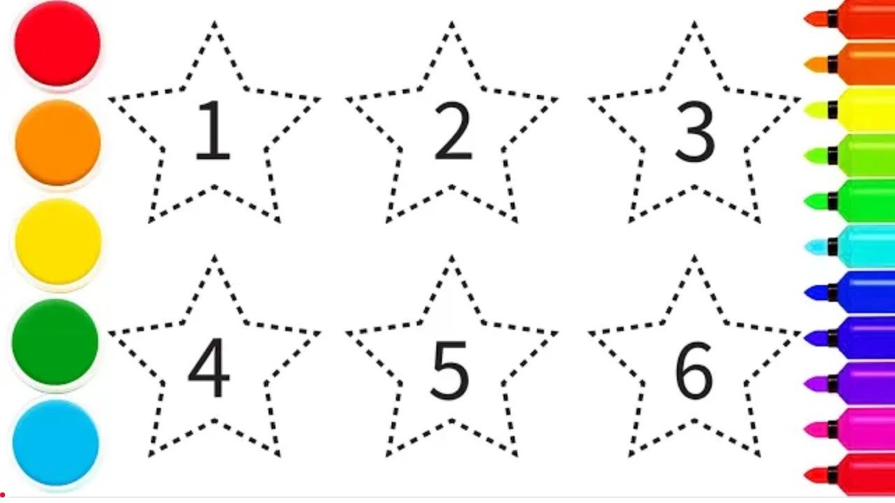 How To Draw 6 Stars ⭐ | Easy Star Drawing Step by Step