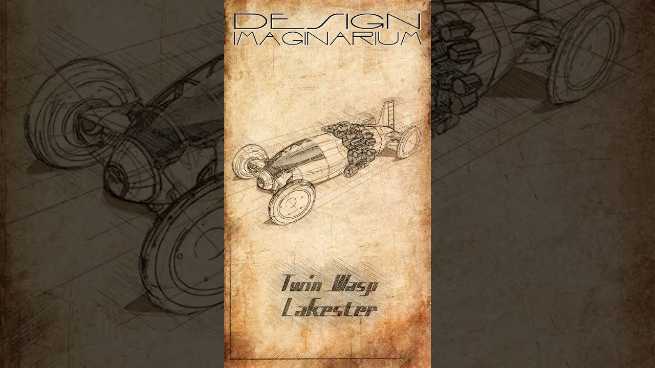 DI03a Radial Engine powered Lakester Belly Tank Racer 