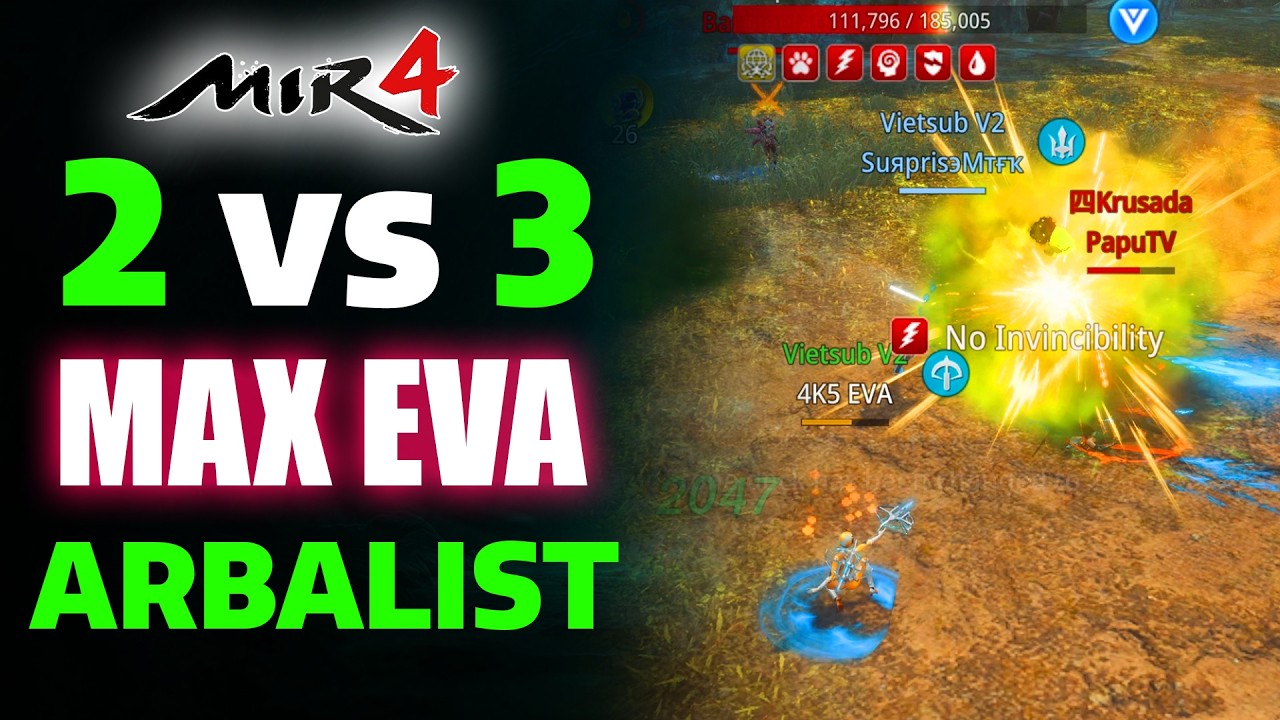 MIR4 PvP: 2 vs 3 – EVA Arbalist Build