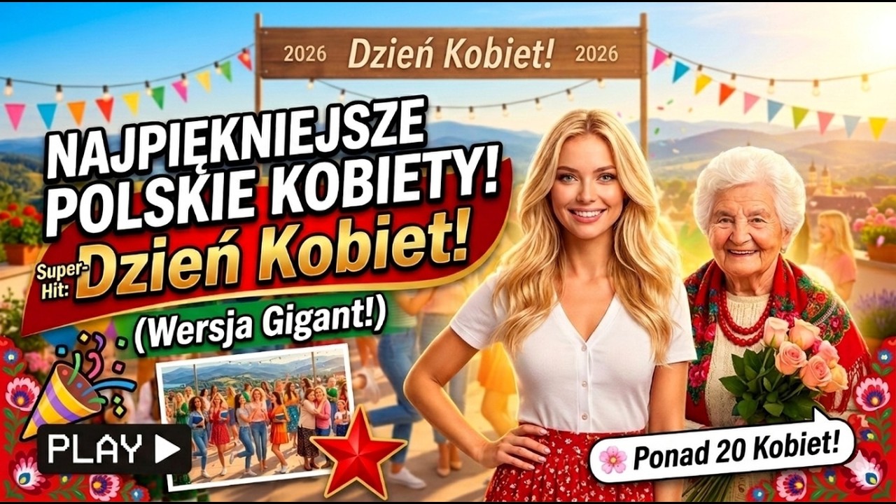 NAJPIĘKNIEJSZE POLSKIE KOBIETY (Wersja Gigant) Cover 8 MARCA– Super-Hit na Dzień Kobiet! 🌸2026