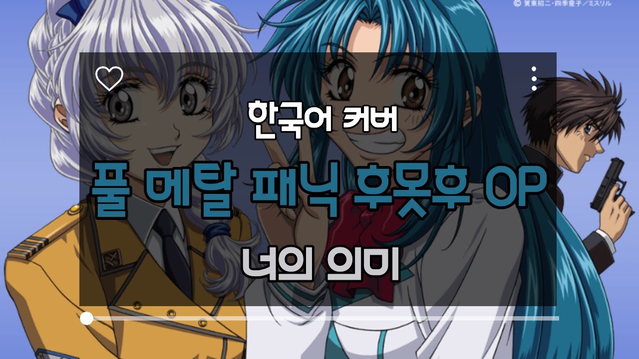 (한국어 커버) 풀메탈패닉 후못후 OP - 너의 의미