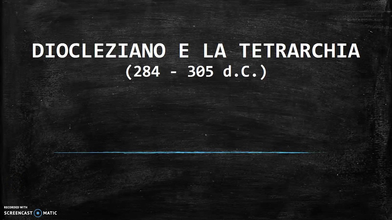 09 - Diocleziano e la tetrarchia