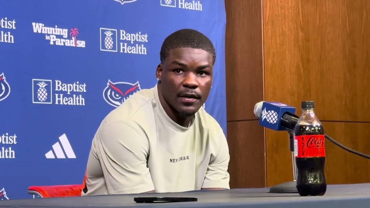 FAU WR Omari Hayes after the loss to North Texas 37-41