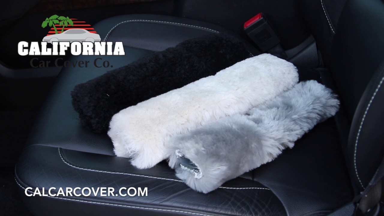 Genuine Sheepskin Comfort Seat Belt Cover at California Car Cover (2017)