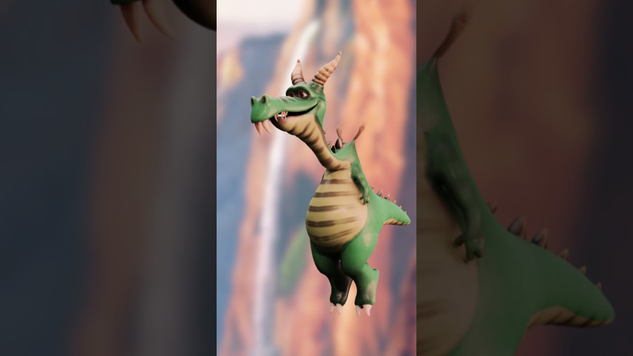 Funny Dragon  #blender #character #3d
