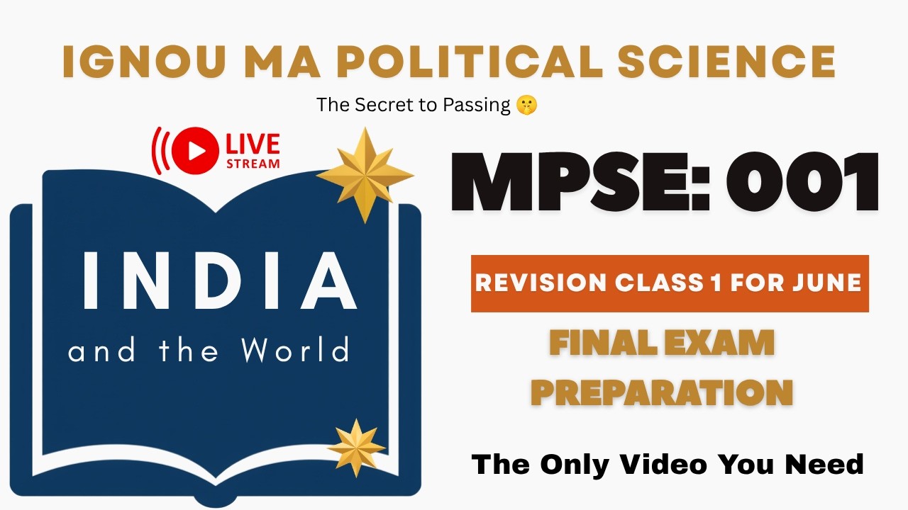 MPSE 001 Important Questions | MPSE 001 Important Questions June 2026 | MPSE 001 India and the World