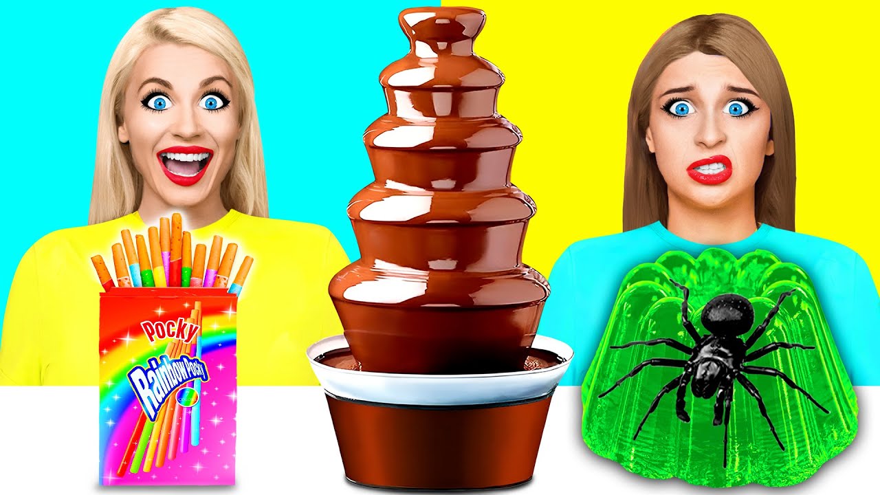 Schoko-Brunnen Challenge |Intelligente Gadgets vs Hacks Jelly DO Challenge
