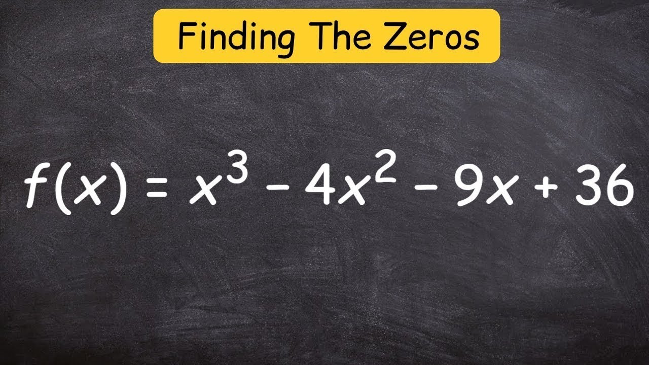 How To Find the Zeros of The Function