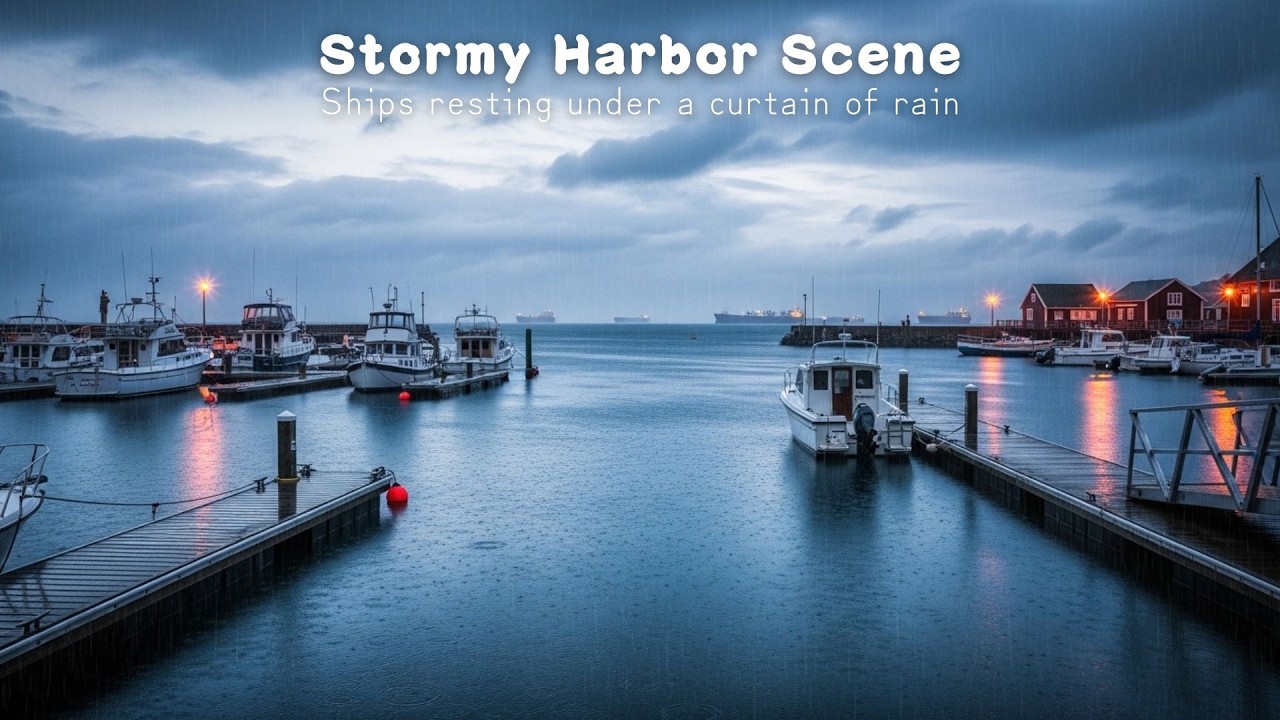 Rain & Thunder at the Harbor 🌧️ | Deep Relaxation Storm Ambience