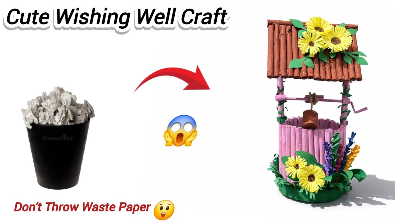 How to Make a Paper Wishing Well | Easy DIY Home Decor | Easy Craft Ideas