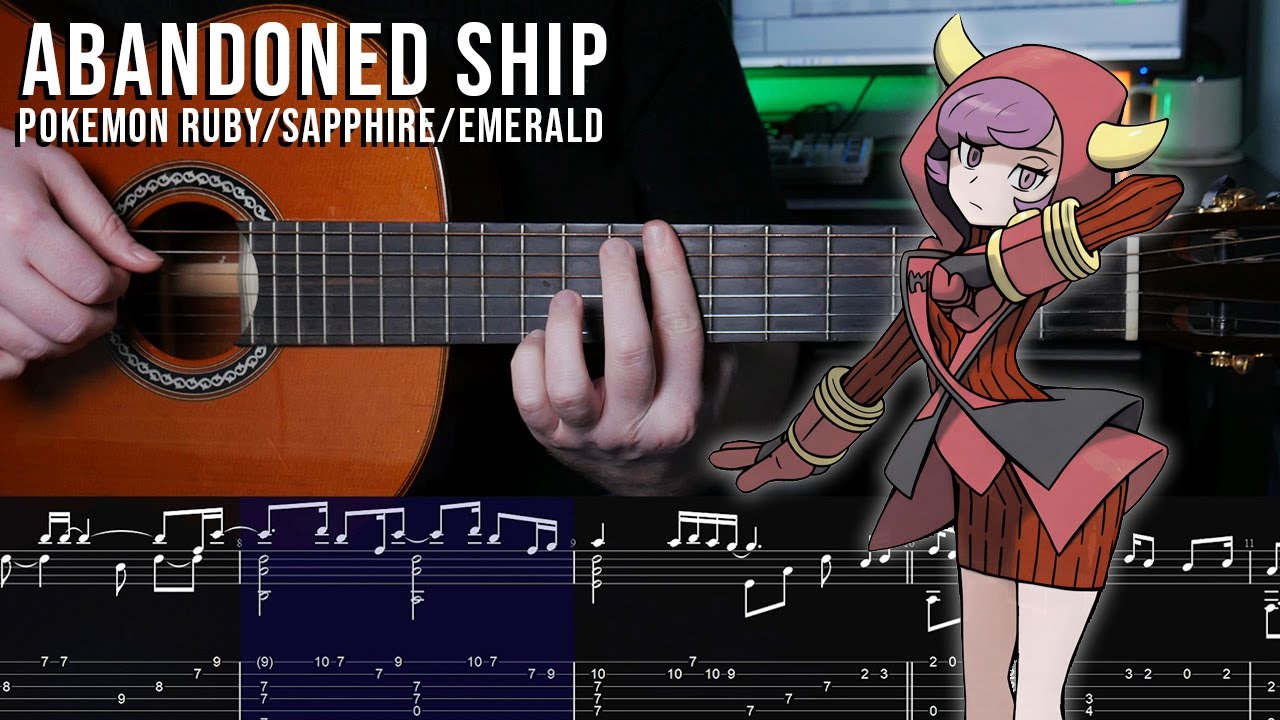 Abandoned Ship / Southern Island - Pokemon Ruby/Sapphire/Emerald - Fingerstyle Guitar Tutorial + TAB