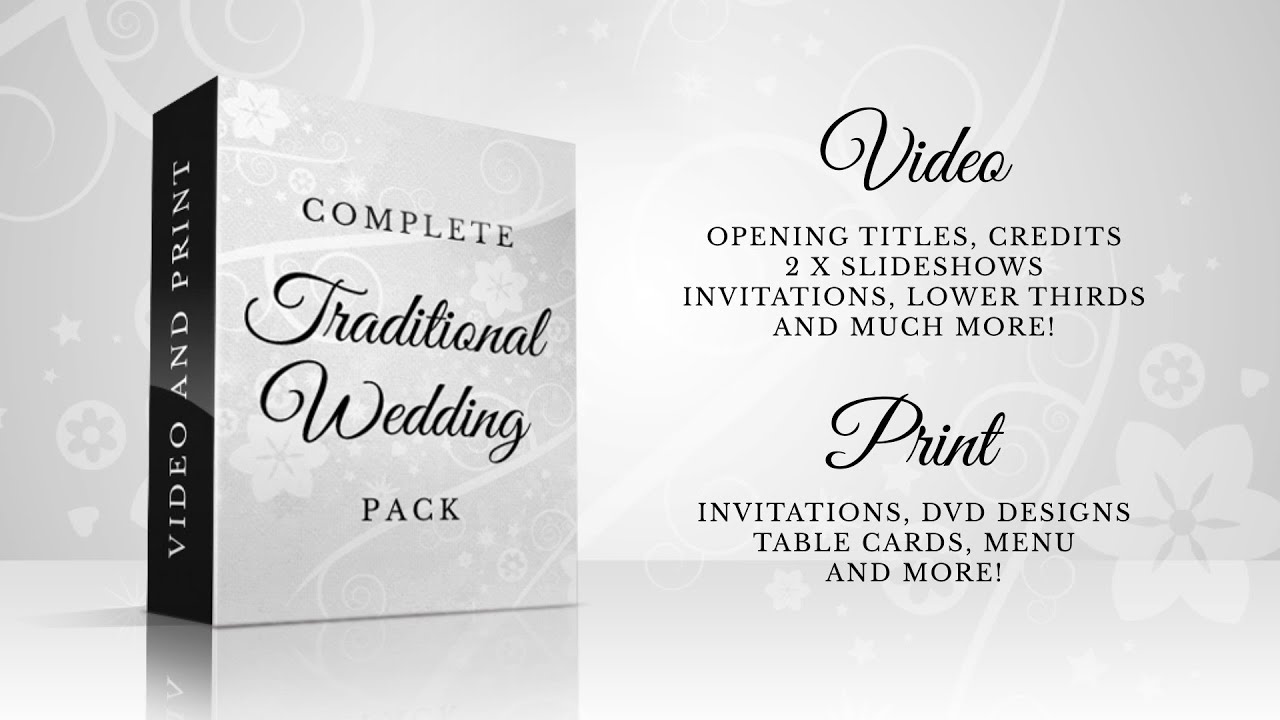 Complete Traditional Wedding Pack --&nbsp;After Effects Template