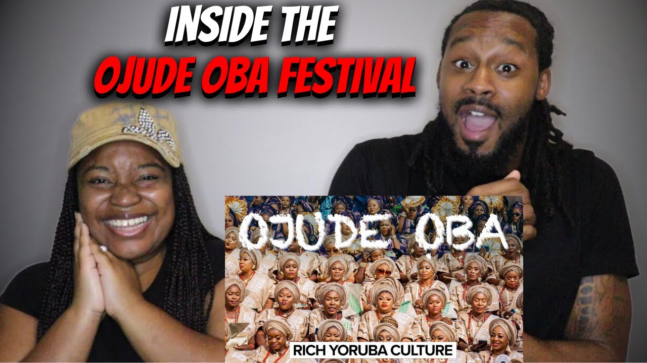 🇳🇬 INSIDE THE OJUDE OBA FESTIVAL! American Couple Reacts to Nigerian Yoruba Culture