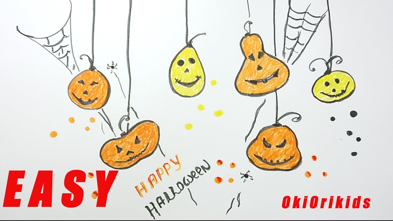 ЯК НАМАЛЮВАТИ ХЕЛЛОУІН// HOW TO DRAW HALLOWEEN // ЛЕГКО// ПРОСТО// ПОЕТАПНО