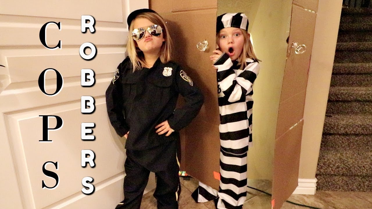 COPS AND ROBBERS IN A BOX FORT!