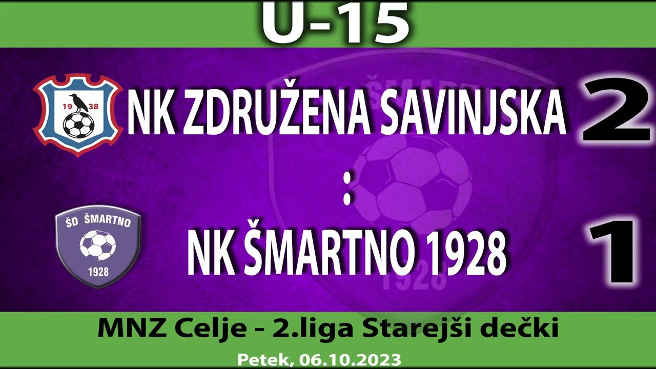 U15 - NK Združena Savinjska B : NK Šmartno 1928