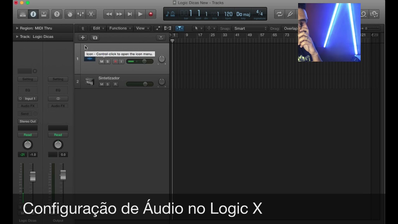 Logic X na Prática ( Configurando Áudio pra gravar)