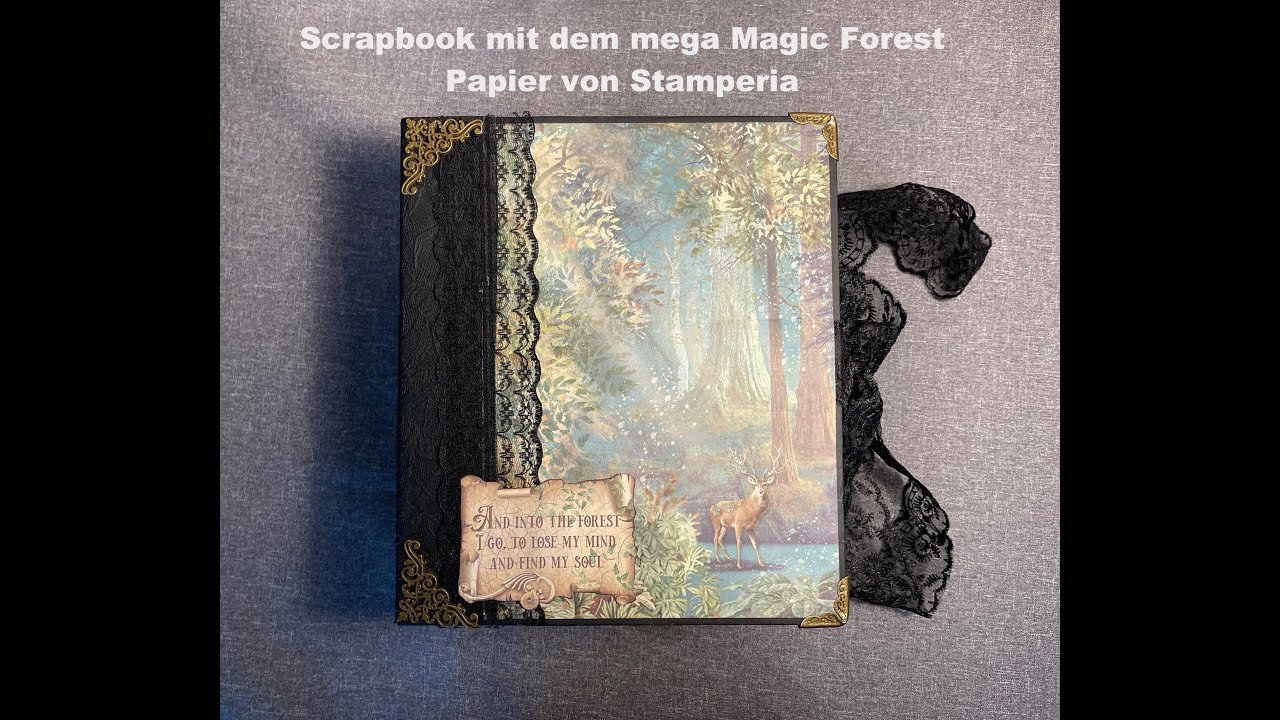 Magic Forest Scrapbook Fliptrough mit dem tollen Papier von #Stamperia