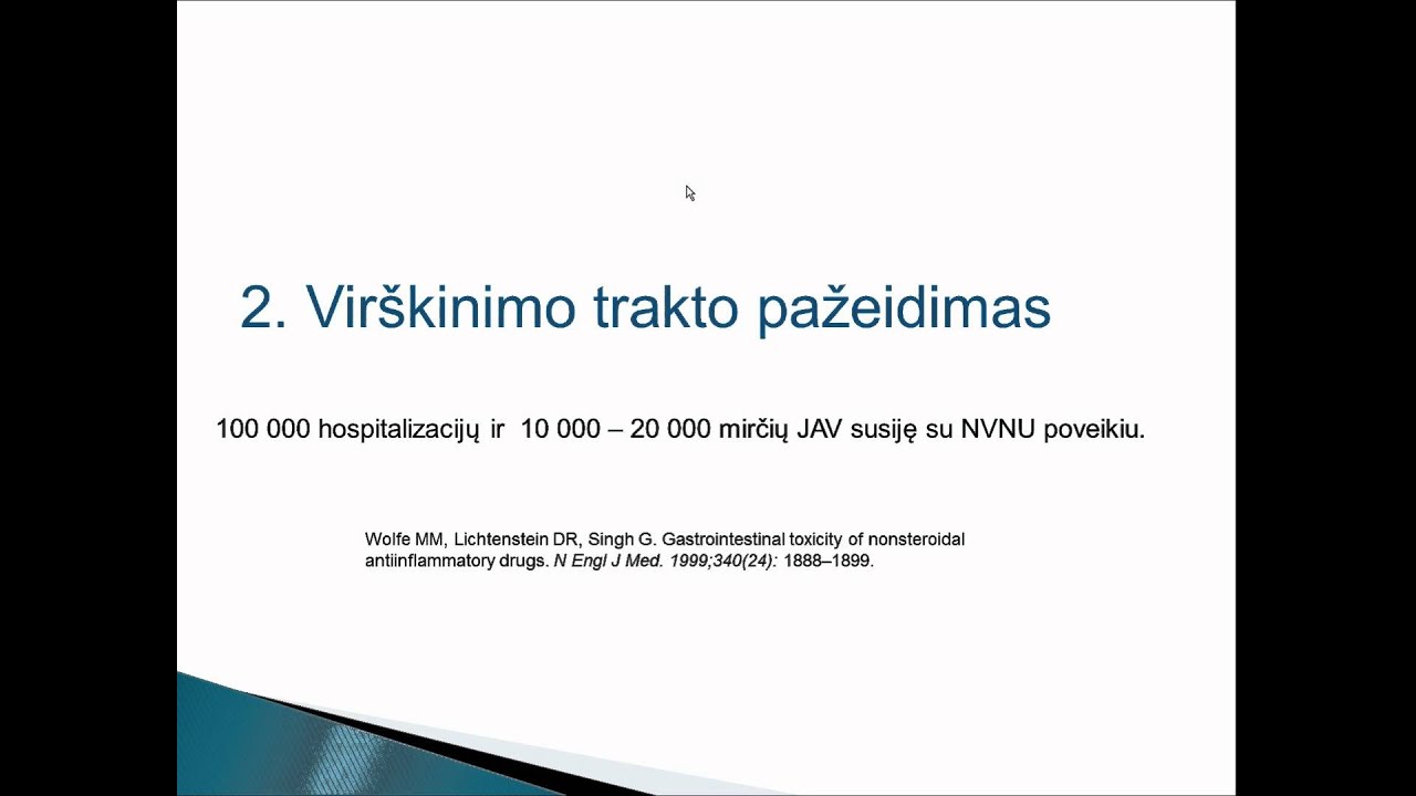 &Scaron;e&scaron;ioliktoji tema: Nesteroidiniai vaistai nuo uždegimo