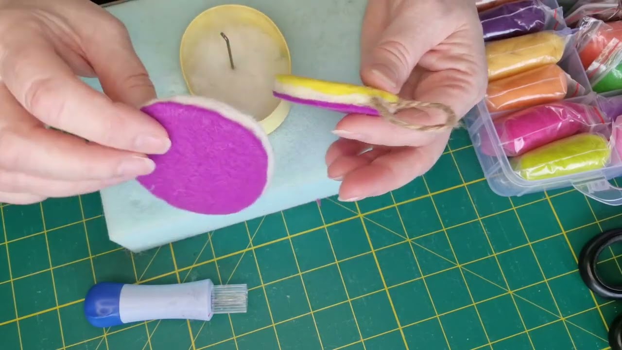 Needle felting Easter decorations 