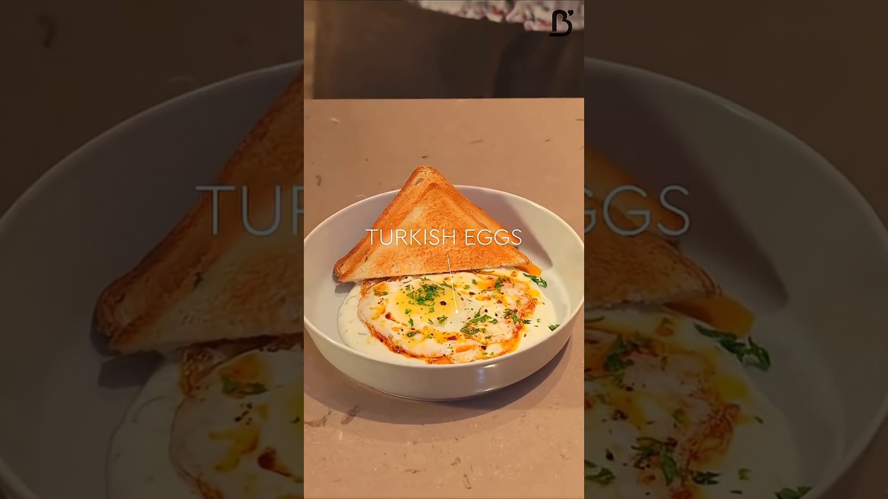 Turkish Eggs Recipe with Barken's Clean White Bread #food #breads #easyrecipe