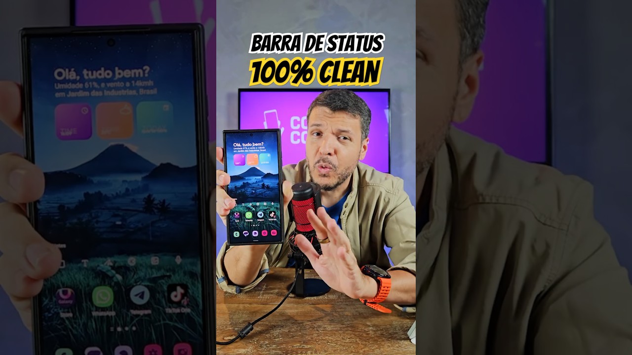 Barra de status CLEAN: sem burn-in e super elegante!