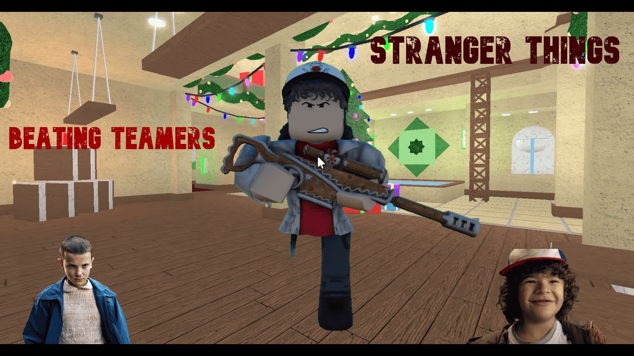 Murder Mystery 2 Gameplay as Stranger Things characters🔥 (Beating teamers) | mm2 gameplay |