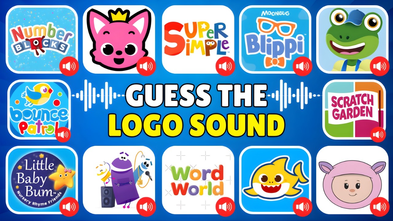 Guess The Kids Educational Logo Sound 🔊📚 | Blippi, Super Simple Songs, Numberblocks | (Part 2)