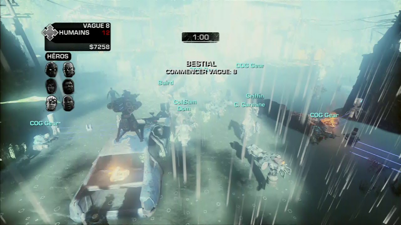 GEARS OF WAR 3 Beast mode on Bullet Marsh Insane difficulty