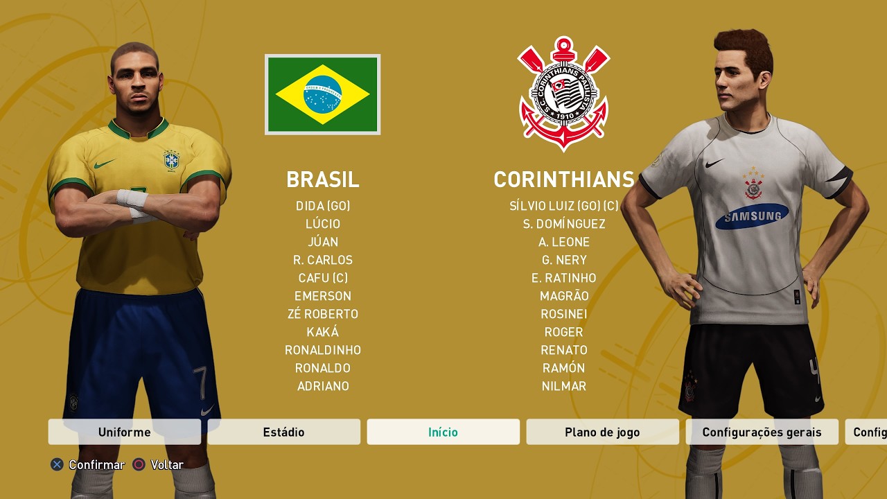 Pro Evolution Soccer 6 Remake Season 2006-2007: BRASIL x CORINTHIANS #playstation5 #gameplay #pes6