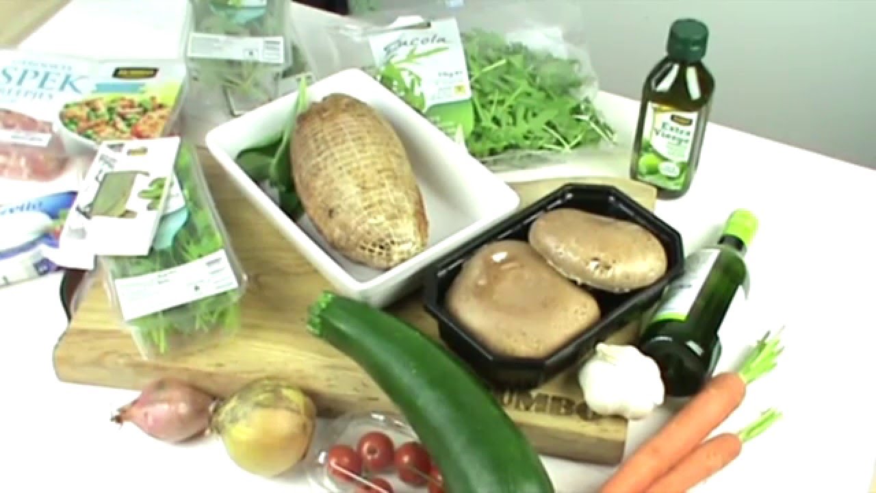 Kerstrecept: varkensrollade met gevulde portobello