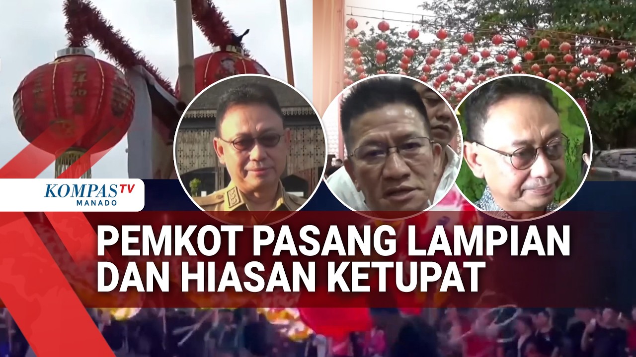 PEMKOT PASANG LAMPION DAN HIASAN KETUPAT