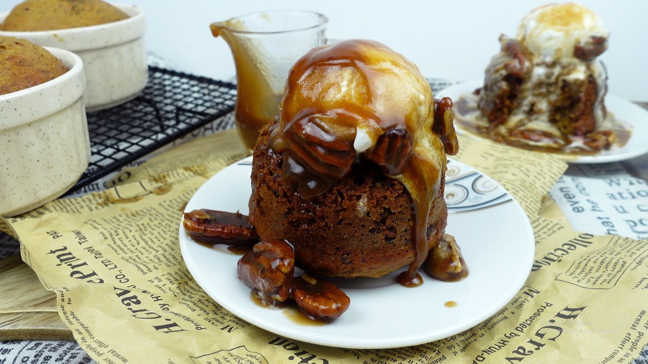 ستيكي توفي بودنج كيك تمر مع التوفي و ايسكريم من الذ الحلويات اللي ممكن تجربوها sticky toffee pudding