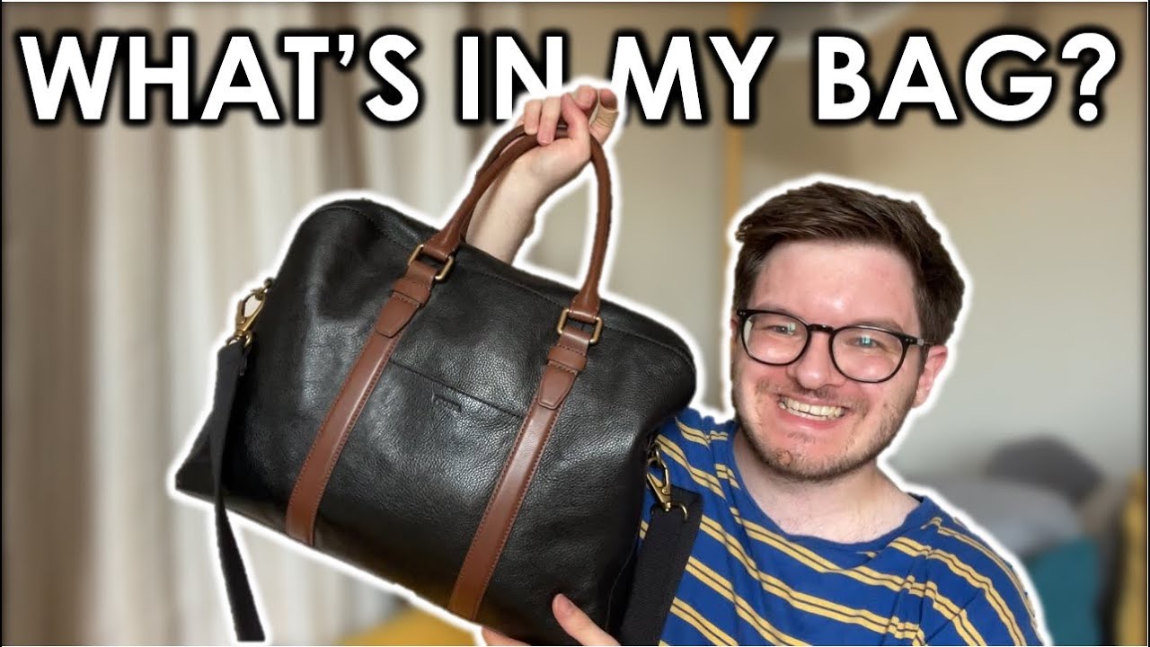 WHAT'S IN MY MAN BAG? *HONEST* | WORK EDITION | Fossil Men’s Evan Workbag