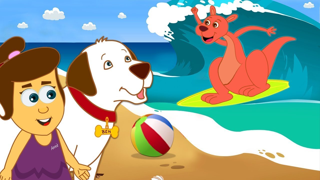 Ek Surfing Kangaroo | Hindi Cartoon For Children | Annie Aur Ben Ke Adventures