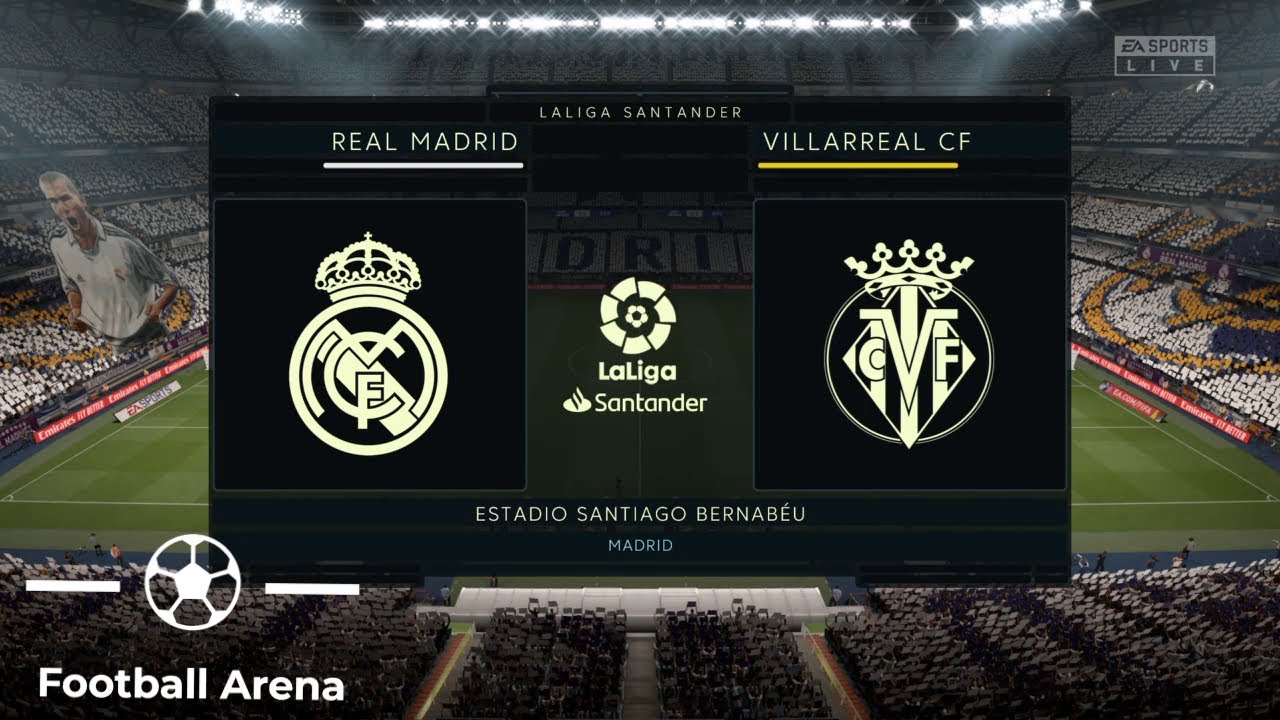 Real Madrid vs Villarreal | La Liga Santander | FIFA 20 Simulation Match | PS4