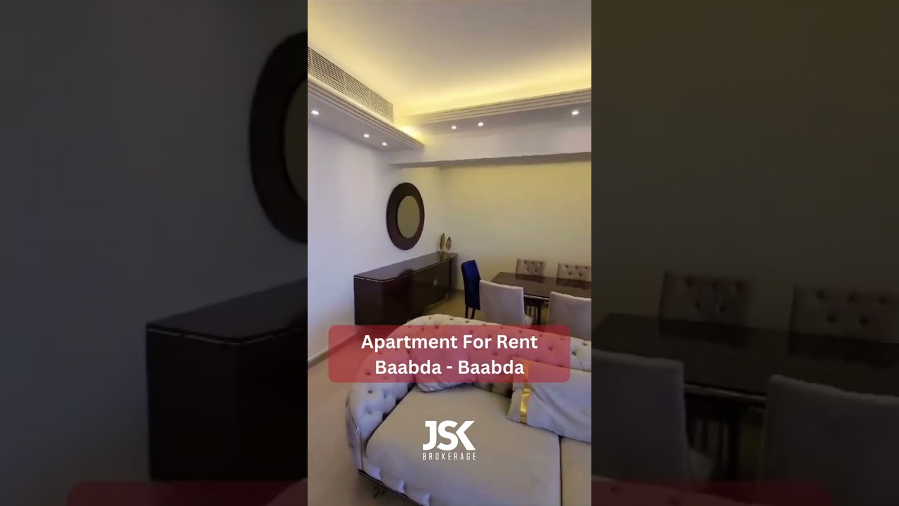 Fully Furnished Apartment with open view for Rent in Baabda