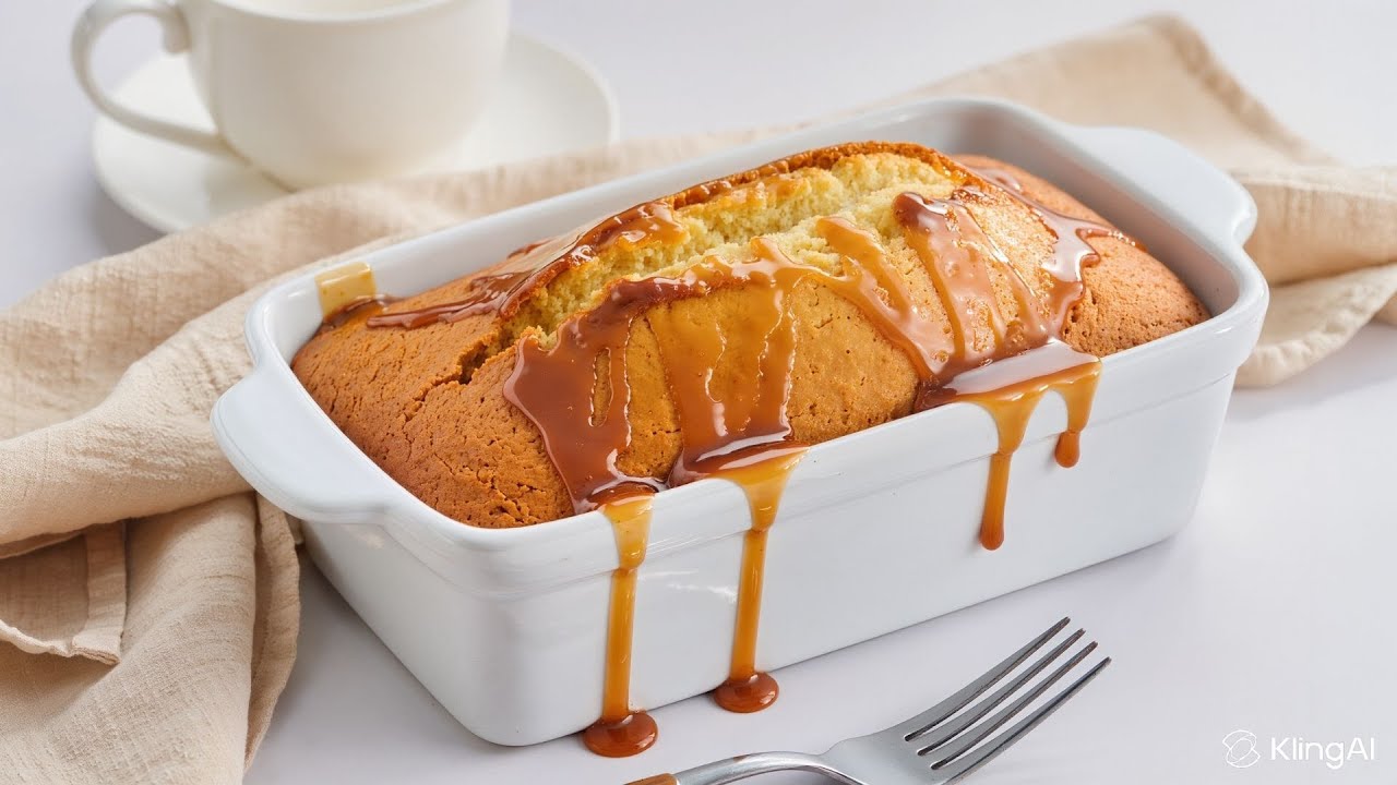 How to Make a Soft and Moist Caramel Cake Loaf