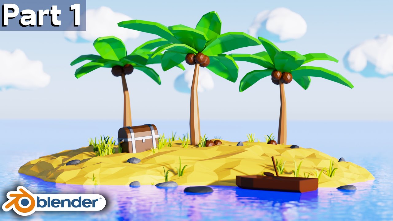 Low Poly Island 🏝️ Part 1 (Beginner Blender Tutorial)