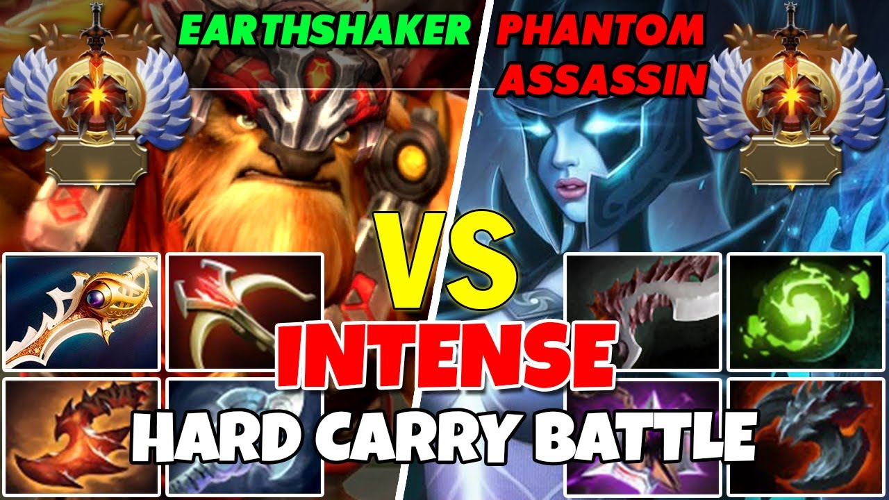 EARTHSHAKER (Carry) vs PHANTOM ASSASSIN (Carry) - Battle Of Immortal Rank Dota 2 Players - Z Dota 2